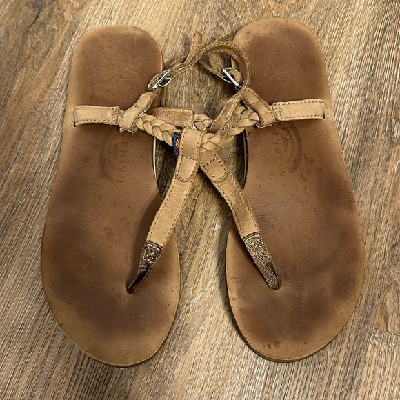 Rainbow T-Strap Flip Flops - Picture 1 of 2